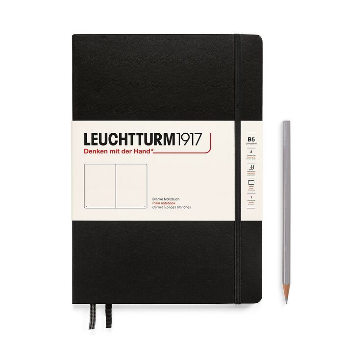 Leuchtturm1917 Notebook Plain Hardcover B5 Black